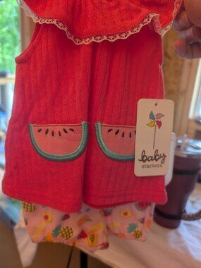 Baby Starters Watermelon 2-Piece Outfit 0-3 Months